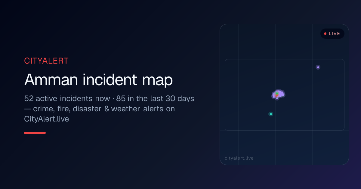 Amman Safety Map — Live Incidents & Flood Alerts · CityAlert.live