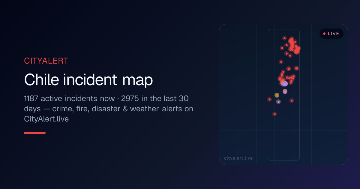 Chile Incident Map — Live Safety Alerts & Disasters · CityAlert.live