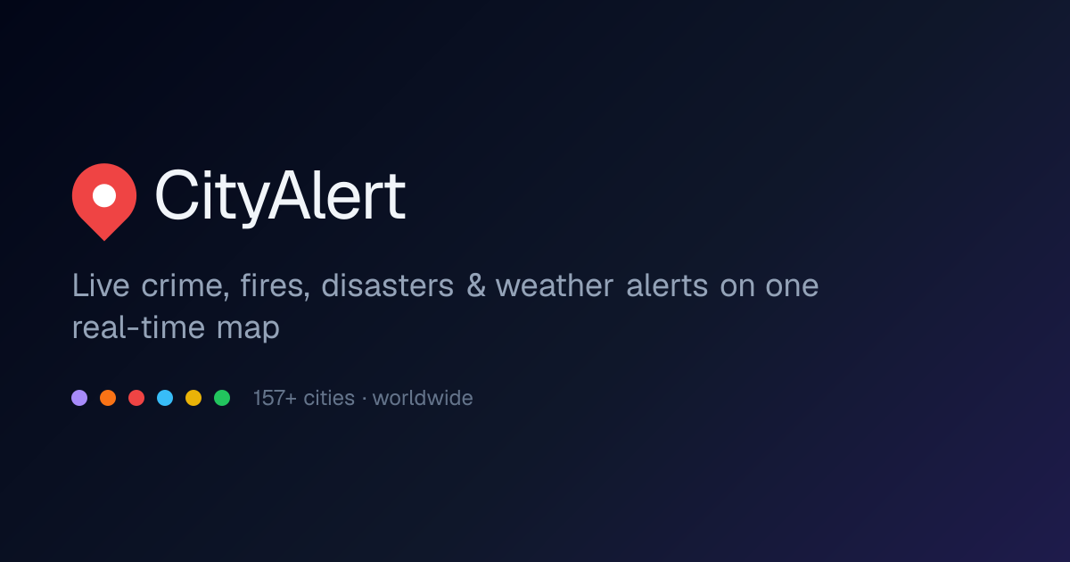 CityAlert.live — the global incident map